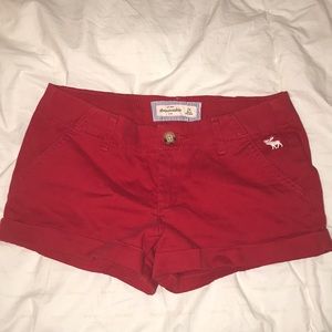 Abercrombie kids red shorts